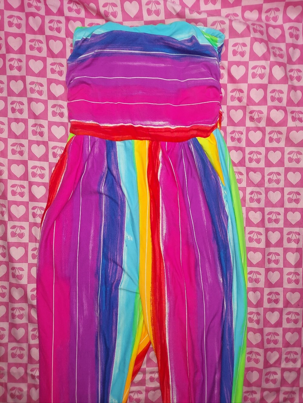 Rainbow Strapless Jumpsuit - Picture 2 of 3